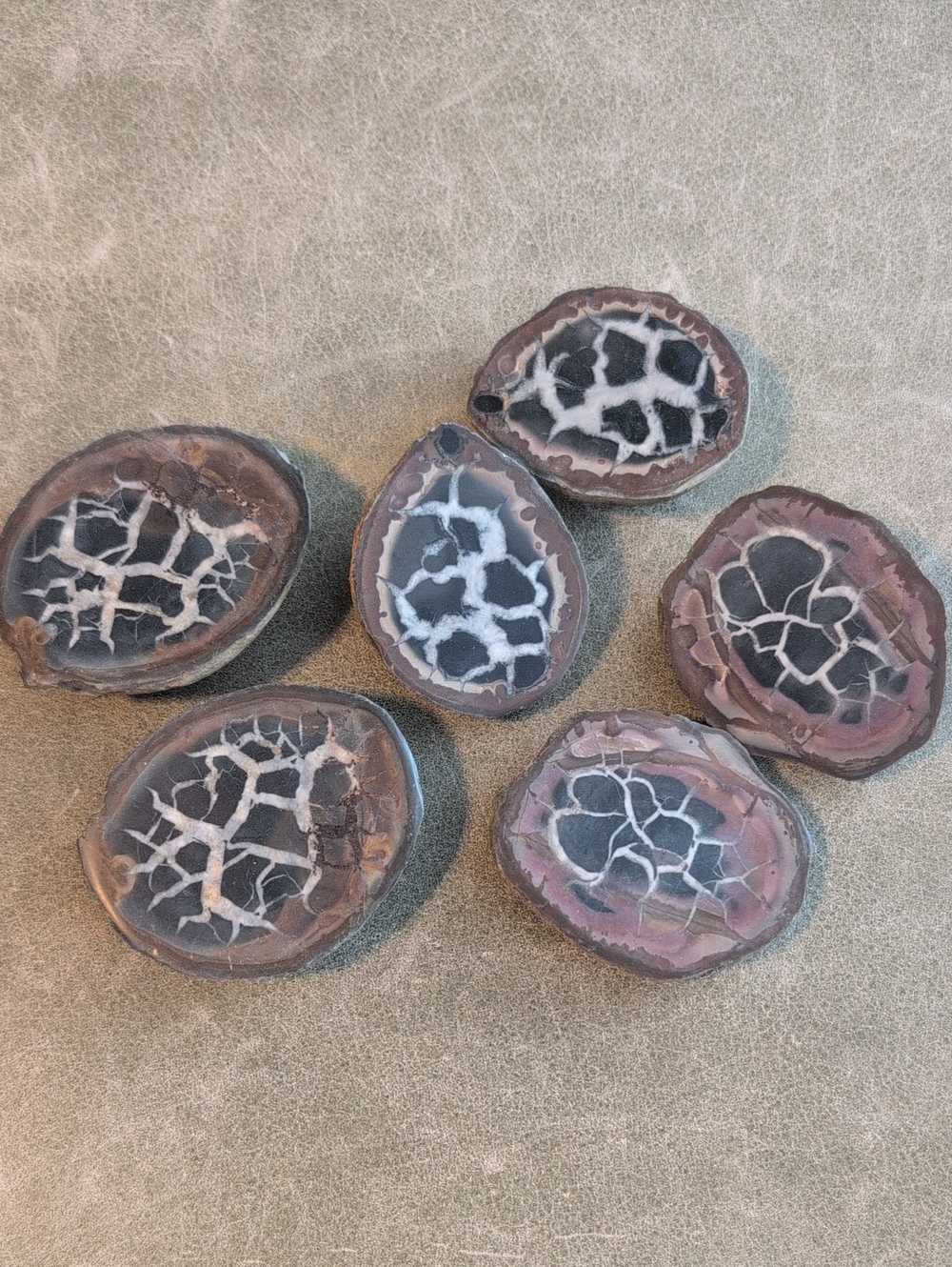 Three Matching Sets Of Septarian Nodules